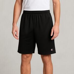 Black Mesh Athletic Shorts Champion Small Lightweight Gym Activewear
